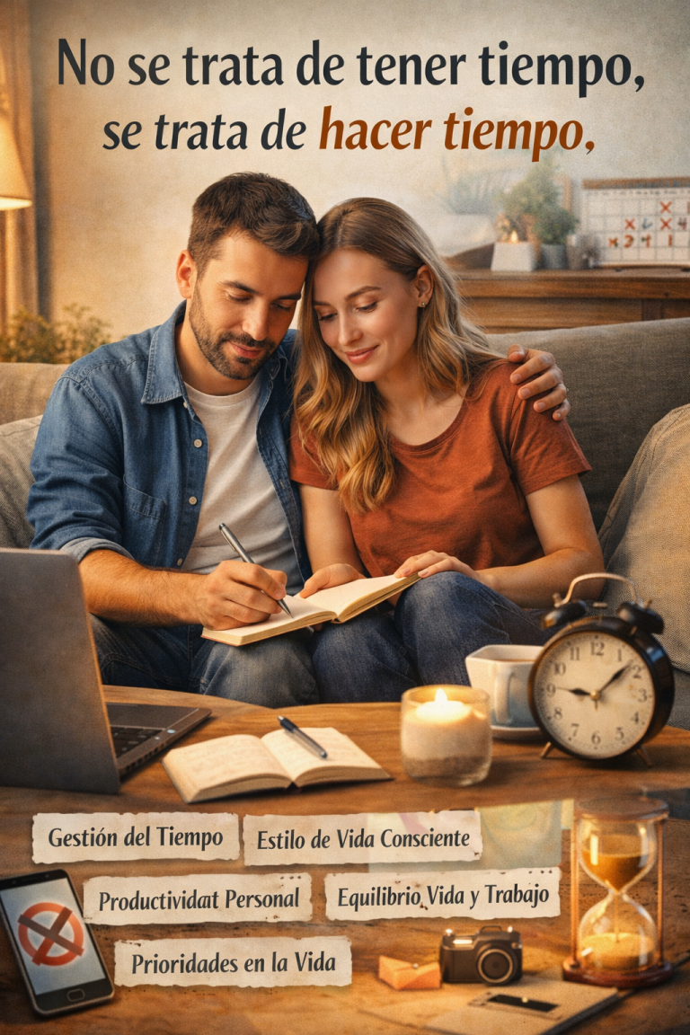  “No se trata de tener tiempo, se trata de hacer tiempo”. Esta idea resume una filosofía que cuestiona cómo organizamos nuestras prioridades en el día a día