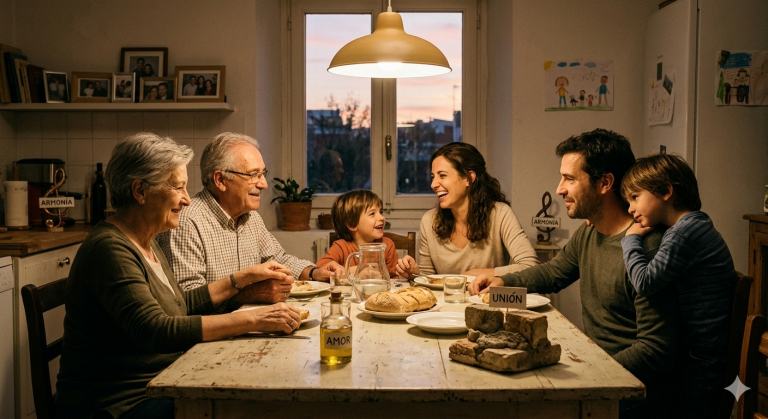 En la vida familiar, el amor es el aceite que alivia la fricción, el cemento que une y la música que trae armonía