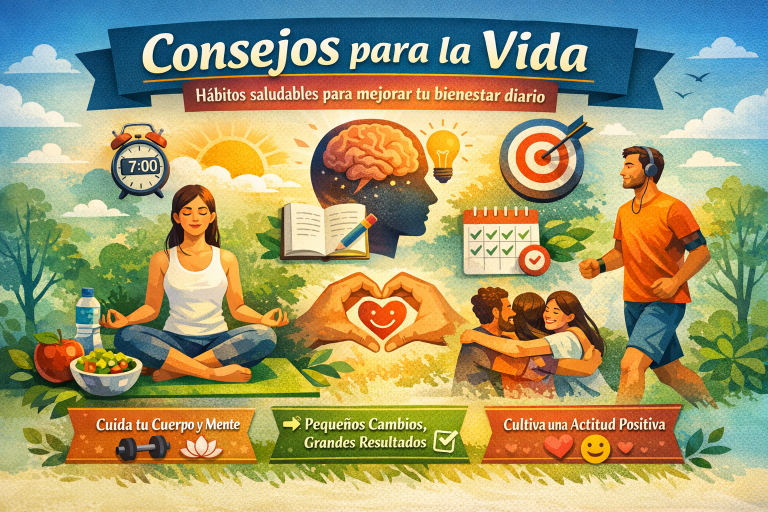 En la actualidad, muchas personas buscan mejorar su bienestar sin saber por dónde empezar. Aplicar consejos de vida prácticos puede marcar una gran diferencia en la forma en la que afrontas cada día. Cuando hablamos de consejos de vida para mejorar tu bienestar diario, no se trata de cambios drásticos, sino de pequeñas decisiones consistentes que impactan en tu energía, tu productividad y tu estado emocional. Incorporar rutinas simples, como organizar tus tareas o priorizar el descanso, puede ayudarte a construir una base sólida para una vida más equilibrada. Además, entender cómo se conectan los hábitos con la mente es clave dentro del desarrollo personal y hábitos saludables, ya que ambos trabajan juntos para crear estabilidad y motivación a largo plazo.