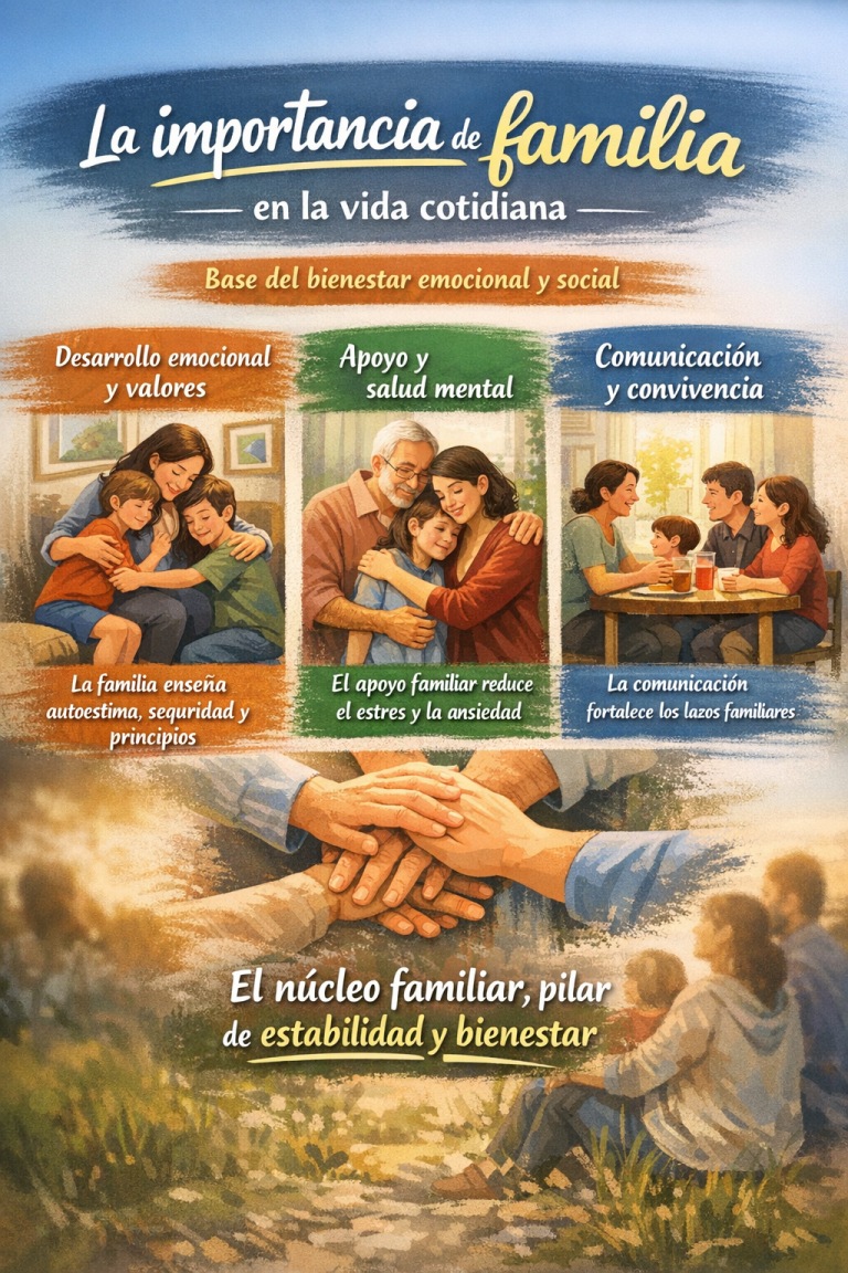 La familia es uno de los pilares más influyentes en la formación emocional y social de las personas. A lo largo del tiempo, el concepto de importancia de la familia en el bienestar emocional ha sido estudiado desde distintas perspectivas, pero siempre llega a una misma conclusión: el entorno familiar influye directamente en la estabilidad, los valores y la forma en la que cada individuo se relaciona con el mundo. En una sociedad que va demasiado rápido como para mirarse a los ojos, la familia sigue siendo ese punto fijo que, con suerte, no se desmorona con el primer contratiempo. La importancia de la familia como apoyo emocional constante no es un ideal romántico, es una realidad práctica que sostiene a muchas personas cuando todo lo demás falla.