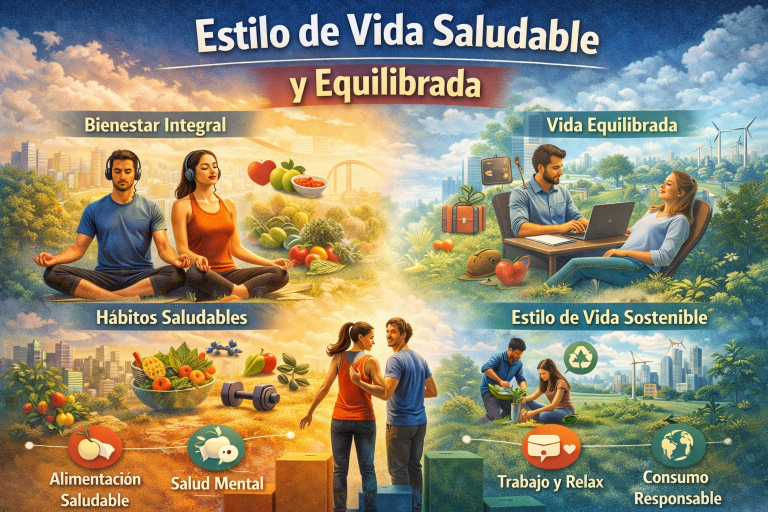 Descubre cómo adoptar un estilo de vida saludable, equilibrado y sostenible con hábitos que mejoran tu bienestar físico y emocional.