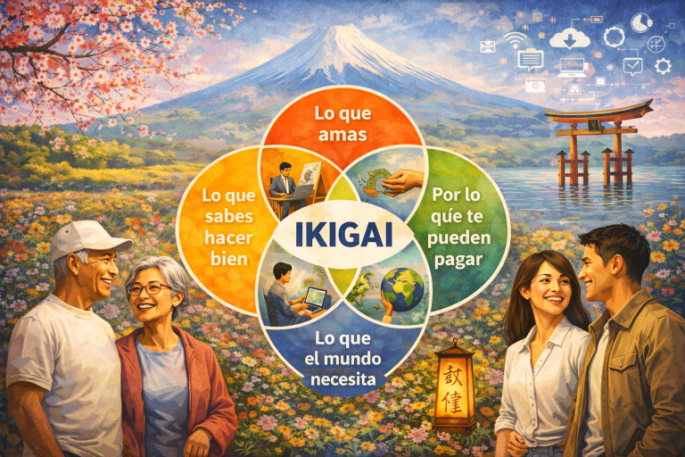 Descubre qué es el ikigai, cómo encontrar tu propósito de vida y aplicar esta filosofía japonesa para lograr bienestar y equilibrio personal.