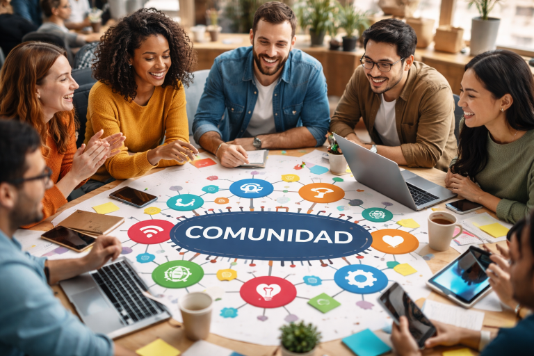 Explora cómo la comunidad digital impulsa la colaboración, la interacción y el crecimiento en entornos online y redes sociales actuales.