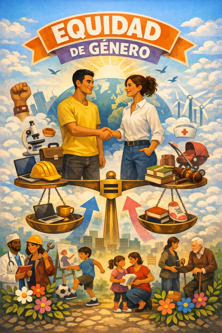 a equidad social en la sociedad actual y su importancia se ha convertido en un elemento fundamental para comprender el desarrollo humano y la construcción de comunidades más justas. A diferencia de la igualdad, la equidad busca adaptar las condiciones según las necesidades de cada persona, permitiendo que todos tengan las mismas oportunidades reales de progreso. Este enfoque es clave para reducir desigualdades estructurales y avanzar hacia una sociedad más equilibrada y sostenible. La Equidad como Pilar del Desarrollo Social El concepto de equidad social y justicia en el desarrollo humano implica reconocer que no todas las personas parten desde las mismas condiciones. Factores como el origen socioeconómico, el acceso a la educación o el entorno familiar influyen directamente en las oportunidades de vida. Por ello, la equidad busca corregir estas diferencias mediante políticas y acciones que garanticen un acceso más justo a los recursos esenciales. Evolución del concepto de equidad en la sociedad La evolución del concepto de equidad social en la historia moderna ha sido impulsada por movimientos sociales, cambios políticos y avances en derechos humanos. En sus inicios, la equidad era entendida como un ideal filosófico, pero hoy se ha convertido en un objetivo concreto de gobiernos e instituciones internacionales. Esta transformación ha permitido visibilizar desigualdades que antes eran ignoradas o normalizadas. Desigualdades estructurales y sus consecuencias Las desigualdades estructurales y falta de equidad en la sociedad moderna afectan principalmente a los grupos más vulnerables. Estas desigualdades se reflejan en el acceso limitado a servicios básicos como salud, educación y empleo digno. Como resultado, muchas personas quedan atrapadas en ciclos de pobreza que se transmiten de generación en generación, dificultando el desarrollo social y económico. Impacto de la equidad en el bienestar social La equidad social y su impacto en el bienestar colectivo es evidente cuando las sociedades implementan políticas inclusivas. Un entorno más equitativo mejora la cohesión social, reduce los niveles de conflicto y aumenta la confianza en las instituciones. Además, permite que más personas desarrollen su potencial, contribuyendo al crecimiento económico y a la estabilidad social. La Equidad en la Educación y la Economía La equidad en la educación y oportunidades económicas reales es uno de los pilares más importantes para lograr una sociedad justa. La educación es la herramienta principal para romper el ciclo de desigualdad, ya que permite a las personas acceder a mejores oportunidades laborales y mejorar su calidad de vida. Sin embargo, aún existen brechas significativas entre diferentes regiones y grupos sociales. Emo base del desarrollo sostenible es un objetivo imprescindible para construir un futuro más justo. A través de la educación, la economía y las políticas públicas, es posible reducir desigualdades y promover una sociedad donde todas las personas tengan las mismas oportunidades reales de crecimiento y bienestar.