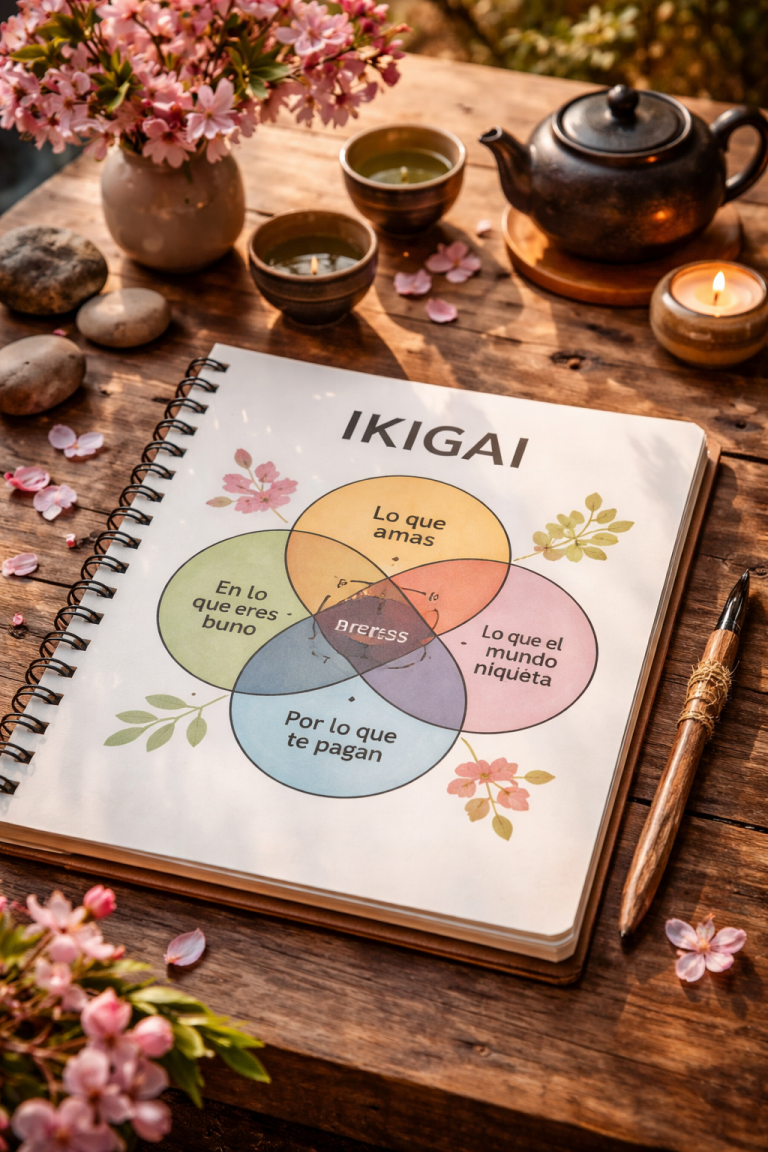 Descubre el ikigai, la filosofía japonesa que ayuda a encontrar propósito, equilibrio y bienestar en la vida personal y profesional.