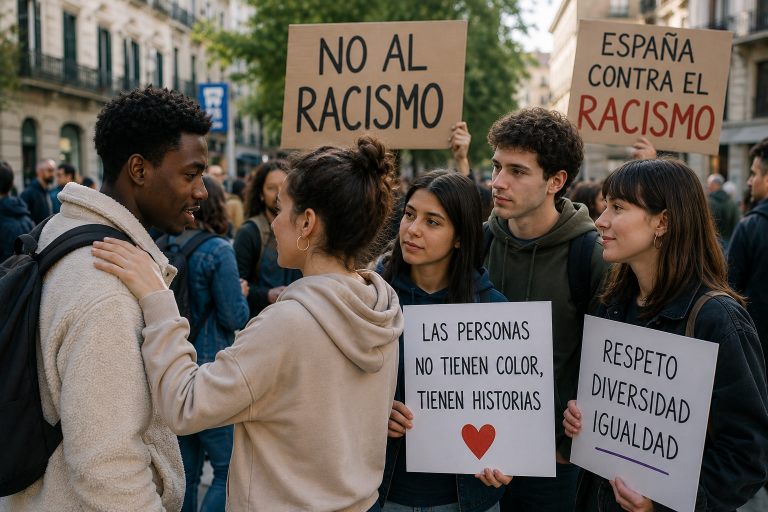 El racismo en España impulsa nuevas respuestas sociales y medidas contra la discriminación en espacios públicos y laborales.