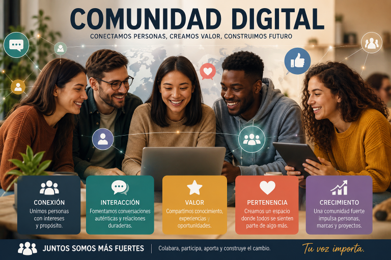 Construir una comunidad online hoy significa mucho más que reunir personas alrededor de una idea. Significa crear un espacio donde cada interacción genera confianza, afinidad y deseo de pertenencia. Las marcas que entienden el poder de una comunidad digital activa logran algo extraordinario: convertirse en parte de la vida cotidiana de las personas. Esa sensación de cercanía emocional es la que impulsa decisiones, recomendaciones y vínculos duraderos que permanecen en el tiempo.
