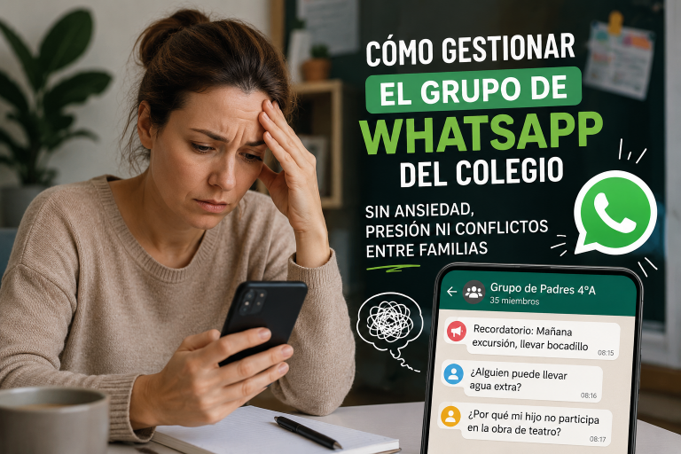 Un grupo escolar empieza a ser un problema cuando ya no informa, sino que agota. Si al abrir WhatsApp sientes tensión, si revisas el móvil por miedo a perderte algo, si te cuesta desconectar o si una conversación del grupo te cambia el humor durante horas, quizá ha llegado el momento de revisar tus límites digitales.