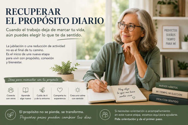 Durante años, Marta se despertaba a las siete y salía hacia el trabajo con una agenda clara. Sabía qué debía resolver, a quién llamar y por qué su presencia importaba. Cuando llegó la jubilación, sintió primero alivio. Por fin tendría tiempo. Sin embargo, a las pocas semanas empezó a levantarse temprano sin saber para qué. Miraba el reloj, salía a comprar y volvía demasiado pronto. La vida después del trabajo le había dado libertad, pero también una pregunta difícil: qué hago ahora con mis días. La jubilación activa no siempre empieza con viajes, aficiones y calma. Para muchas personas, el final de una etapa laboral o una reducción importante de actividad trae vacío, menos contacto social y pérdida de identidad. El ikigai no es una fórmula perfecta. Es la búsqueda sencilla de un propósito de vida que permita volver a sentirse útil, conectado y presente.