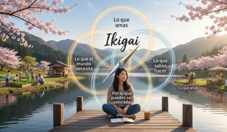 En un mundo donde la prisa domina las decisiones y la incertidumbre marca el ritmo de la vida moderna, el concepto de ikigai significado emerge como una brújula silenciosa capaz de devolver sentido a lo cotidiano. Hablar de qué es ikigai no es solo referirse a una filosofía japonesa, sino a una forma de entender la existencia desde la coherencia entre lo que amas, lo que sabes hacer, lo que el mundo necesita y aquello por lo que puedes ser valorado. Esta intersección profunda es lo que convierte al ikigai ejemplo en una herramienta real de transformación personal y profesional, especialmente cuando se integra en procesos de ikigai coaching personal y desarrollo consciente.